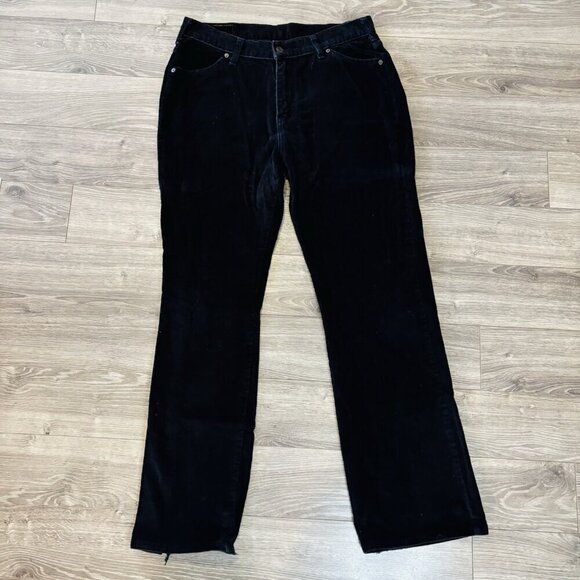 Vintage Levis Orange Tab Corduroy Pants Womens 32 Black Y2K Straight High Rise - Picture 1 of 16